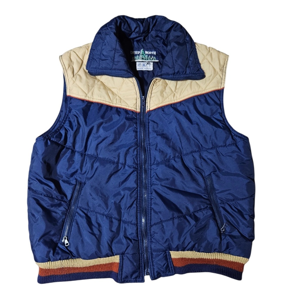 Vintage 70S/80S Deep North Puffer Jacket Mens XL With Zipper For Outdoors - Picture 2 of 10